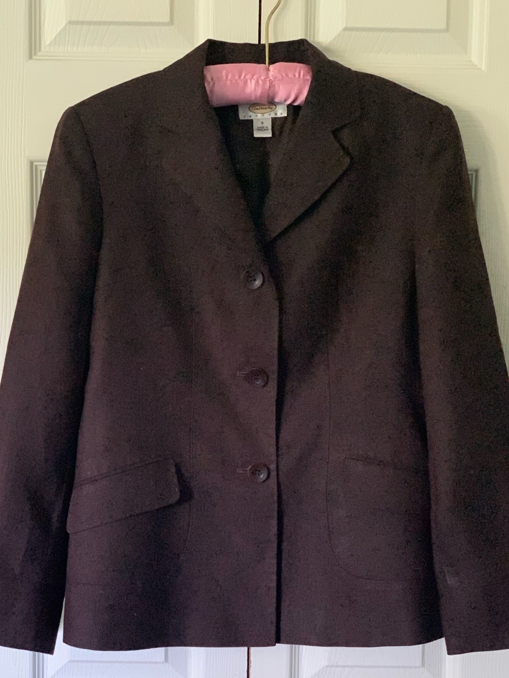 Talbots 100% Irish Linen Blazer in Espresso Brown 6p
